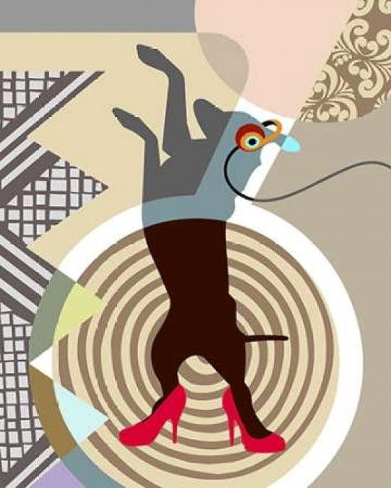 Doggy Dance Canvas Art - Lanre Adefioye (24 x 30)