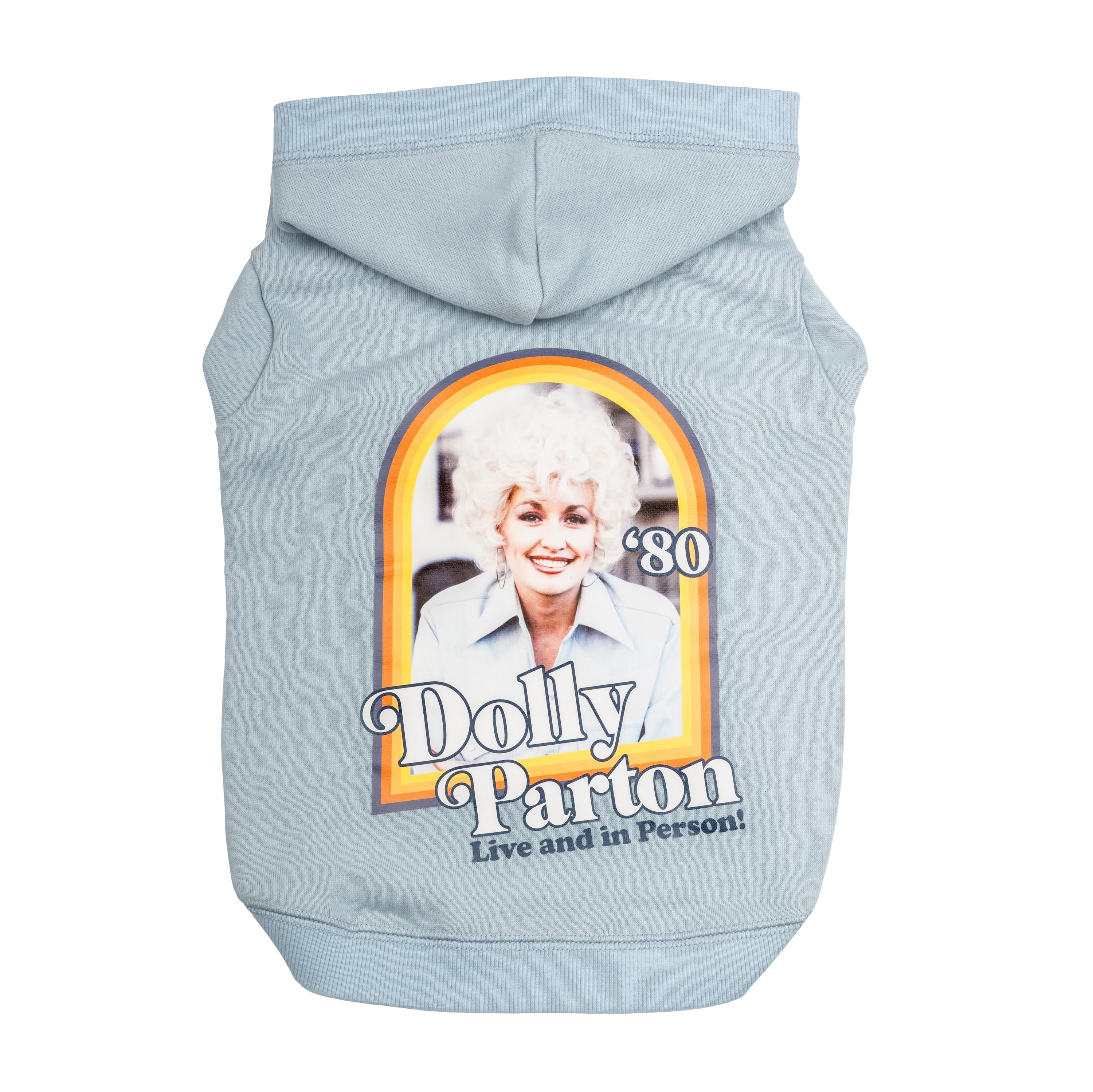 Doggy Parton, Dog Clothes, Dolly Parton Pet Hoodie, Blue, Medium