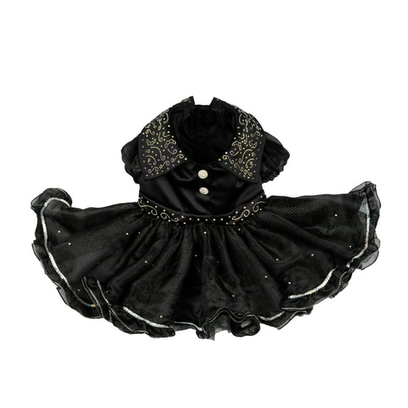 Doggy Parton, Dog Clothes, Shimmering Evening Pet Dress, Black, Medium