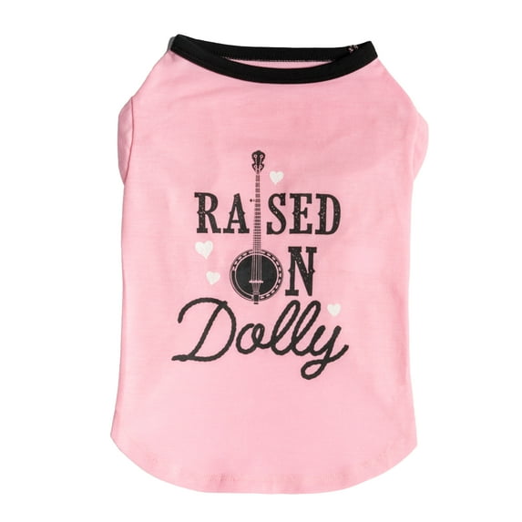 Doggy Parton, Dog and Cat Clothes Raised on Dolly Pet T-Shirt, Pink, XS