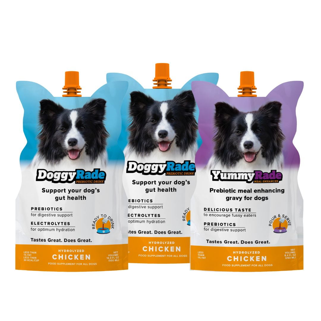 DoggyRade & YummyRade Bundle/Dogs 6 Weeks and Older/Prebiotics Gravy Topper/Digestion & Immune Support/Low-Calorie & Fat