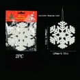 thumbnail image 1 of Doghiosgha 2 Pcs White Snowflake Ornaments Plastic Hanging Snow Pendants for Xmas Tree Window Party Decor, 4.7", E, 1 of 5