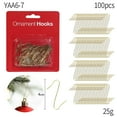 thumbnail image 1 of Doghiosgha 200 Pcs Christmas Ornament Hooks Metal S-Shaped Hooks for Baubles Supplies, 1.6 Inch, Gold, 1 of 8