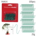 thumbnail image 1 of Doghiosgha 200 Pcs Christmas Ornament Hooks Metal S-Shaped Hooks for Baubles Supplies, 1.6 Inch, Green, 1 of 8