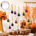 thumbnail image 1 of Doghiosgha 24 Pcs Mini Halloween Ball Ornaments, Plastic Glitter Hanging Baubles for Tree Wreath Fall Home Christmas Decor, 0.78 Inch, C, 1 of 6