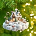 thumbnail image 1 of Doghiosgha 2D Fairy Tale House Christmas Ornament, Acrylic Hanging Decorations for Xmas Tree Winter Home Display, D, 1 of 5