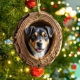 thumbnail image 1 of Doghiosgha 2D Plat Animal Christmas Ornament Wood Pattern Animal Hanging Ornament for Christmas Tree Mantel Holiday Gifting, 3.54 Inch, F, 1 of 6