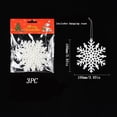 thumbnail image 1 of Doghiosgha 3 Pcs White Snowflake Ornaments Plastic Hanging Snow Pendants for Xmas Tree Window Party Decor, 3.9", H, 1 of 5