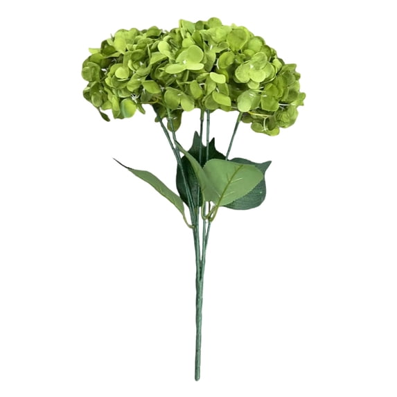 Doghiosgha Artificial Hydrangea Bouquet Faux Flower Stems for Wedding Home Table Centerpiece Party Decor, 18.5 Inch, Green