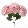 thumbnail image 1 of Doghiosgha Artificial Hydrangea Bouquet Faux Flower Stems for Wedding Home Table Centerpiece Party Decor, 18.5 Inch, Pink, 1 of 5