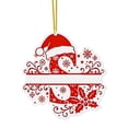 thumbnail image 1 of Doghiosgha Letter Acrylic Christmas Ornament, Red Letter & Snowflake Patterns Hanging Pendant for Xmas Tree, Wreath & Holiday Decor, 3.1", S, 1 of 5