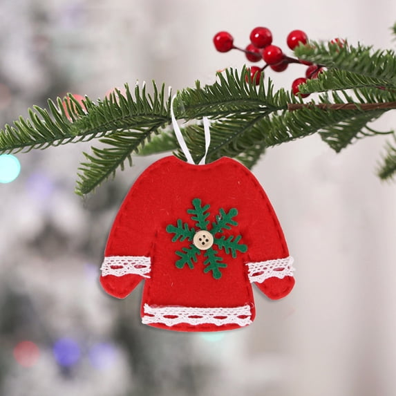 Doghiosgha Non-Woven Fabric Christmas Tree Ornament Hanging Pendant for Xmas Tree Wreath Holiday Party Decor, A