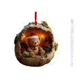 thumbnail image 1 of Doghiosgha Plastic 2D Flat Forest Animal Christmas Ornament for Xmas Tree Wreath Decor, 3.9", C, 1 of 5
