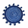 thumbnail image 1 of Doghiosgha Round Heat Resistant Table Mat Woven Placemat for Home Tabletop Decor, 5.12 Inch, Blue, 1 of 4