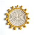 thumbnail image 1 of Doghiosgha Round Heat Resistant Table Mat Woven Placemat for Home Tabletop Decor, 5.12 Inch, Yellow, 1 of 5