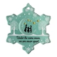 thumbnail image 1 of Doghiosgha Snowflake Shaped Printed Ornament, 2D Plastic Hanging Keepsake for Christmas Tree Rearview Mirror Holiday Decor, A, 1 of 8