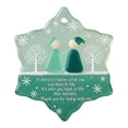 thumbnail image 1 of Doghiosgha Snowflake Shaped Printed Ornament, 2D Plastic Hanging Keepsake for Christmas Tree Rearview Mirror Holiday Decor, D, 1 of 8