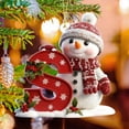 thumbnail image 1 of Doghiosgha Snowman Monogram Christmas Ornament, Flat Acrylic Hanging Decorations for Xmas Tree Holiday Window Decor, 3.15", S, 1 of 9