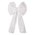 thumbnail image 1 of Doghiosgha Solid Color Large Decorative Bow, Long Christmas Bow for Wreath, Door, Wedding, Home Decor, 12x23.6 Inch, White, 1 of 6
