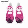 thumbnail image 1 of Doginthehole Brand Design Black/Pink Sneaker for Men Women Cartoon Bat Pattern Casual Walking Flats Couple Shoe chaussure homme, 1 of 8