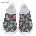 Doginthehole Rose Skull Pattern Women Shoes Summer Lightweight Mesh