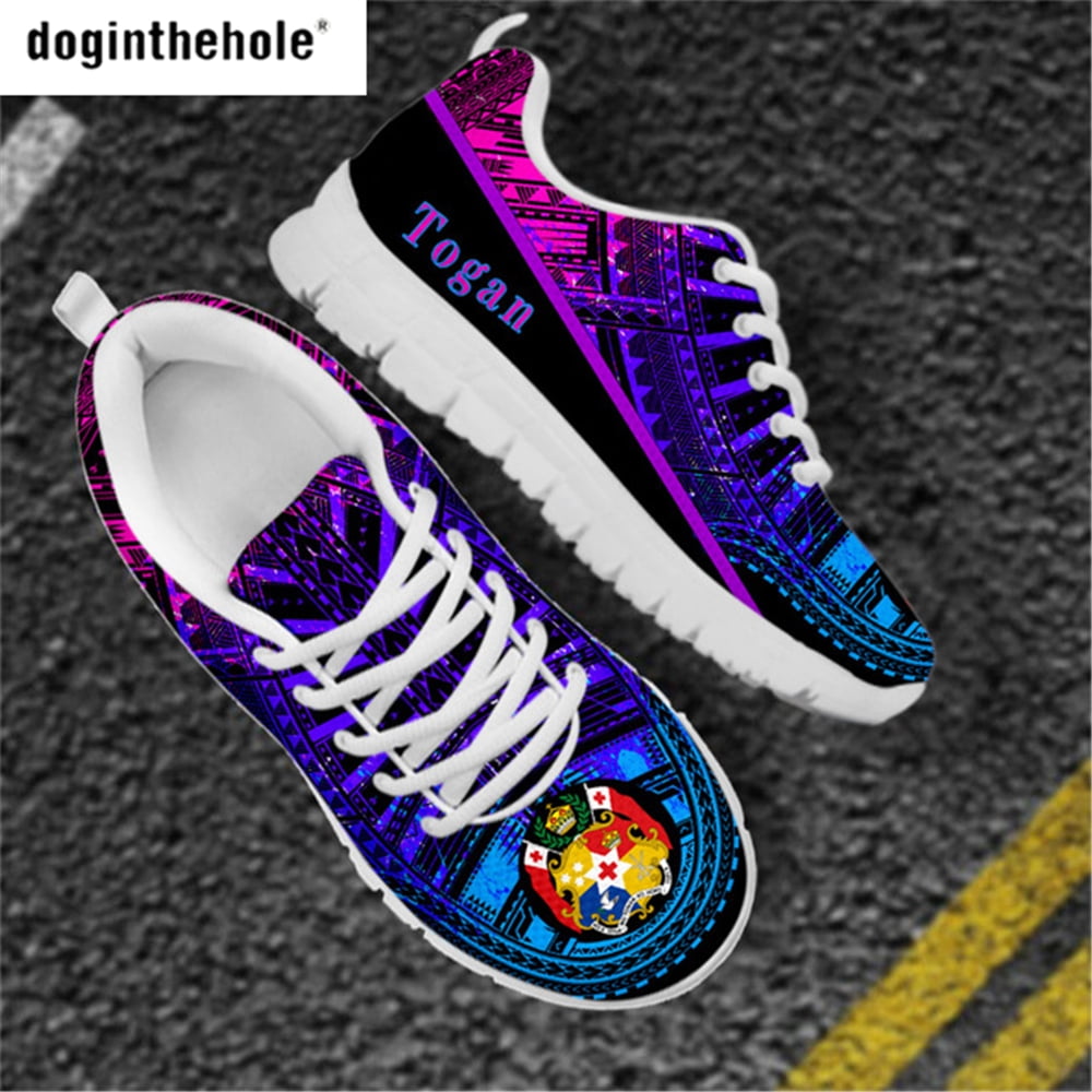 Doginthehole Tonga Flag Sneaker Women Casual Flat Shoes Gym Sport