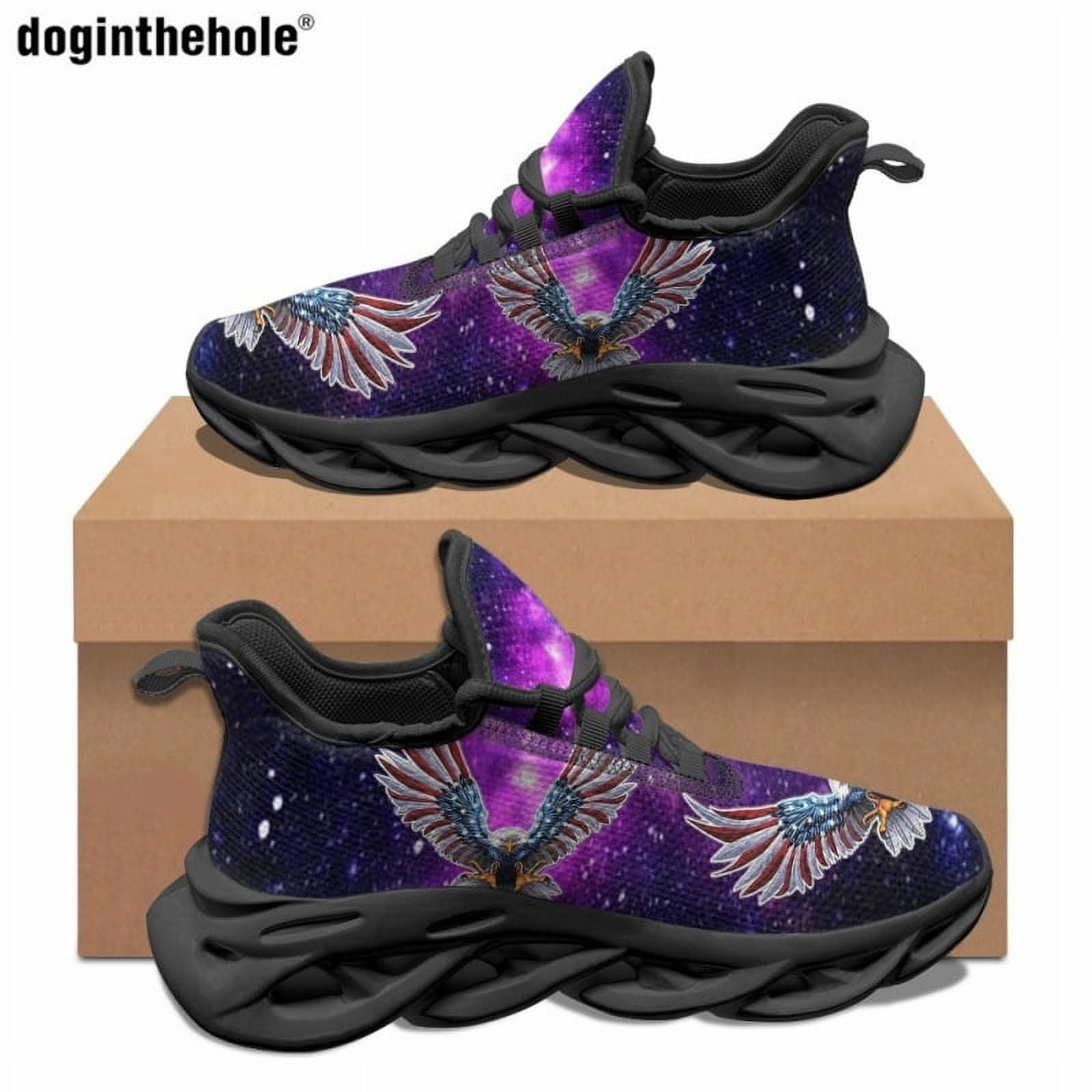 Doginthehole Women's Skull Print Running Shoes - Lightweight Athletic Sneakers For Casual Wear & Sports