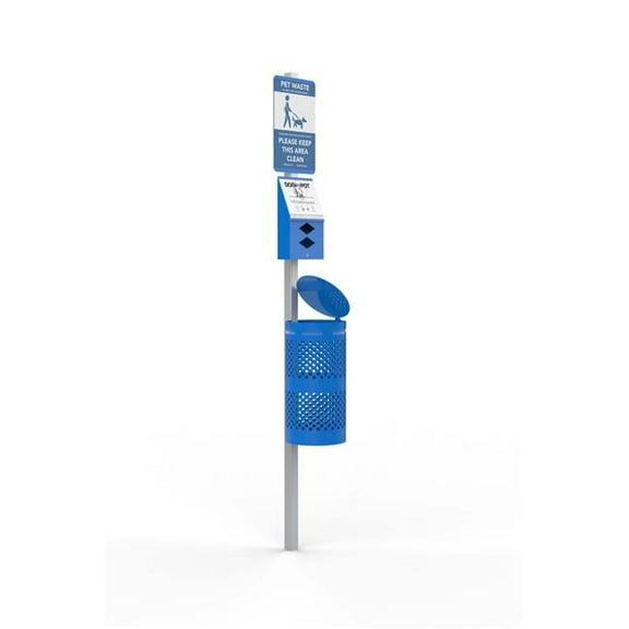Dogipot 1003A-Blue-L 1003A-Blue-L All Aluminum Pet Station