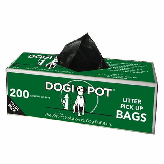 Dogipot Smart Litter Pick Up Bags, Green - 20 Roll Case
