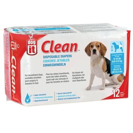 Dogit Disposable Diapers 15-35lb 12pk