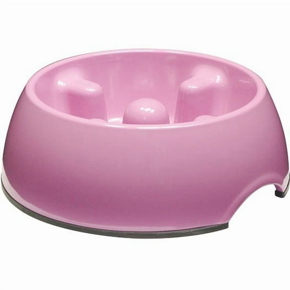 Dogit Go Slow Anti-Gulping Dog Dish, Pink, Xsmall (140ml/4.7 fl oz)