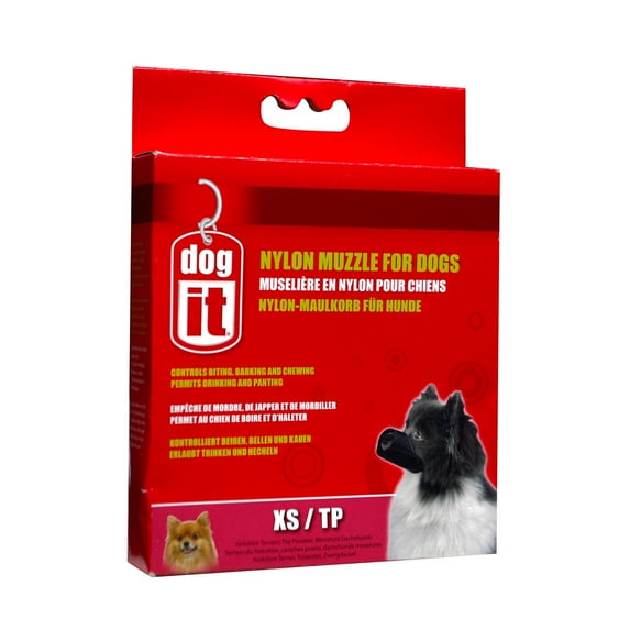 Dogit Nylon Dog Muzzle Black XS4in