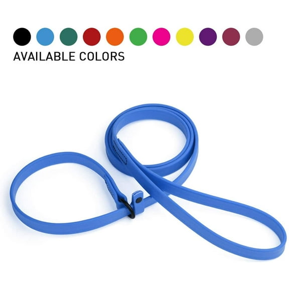 Dogline  - Biothane Slip Dog Leash - for Small, Medium and Large Dogs - Odor Free Slip Lead, Heavy Duty and Durable Material Kennel Lead (Blue: Width 3/8" | L: 60"(5ft))