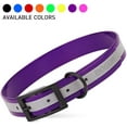thumbnail image 1 of Dogline - Biothane Translucent Reflective Waterproof Dog Collar Strong Coated Nylon Webbing Black Hardware Odor- Proof High Performance Fits Small Medium Large Dogs (Purple: L: 22" - 25" | Width 1"), 1 of 8