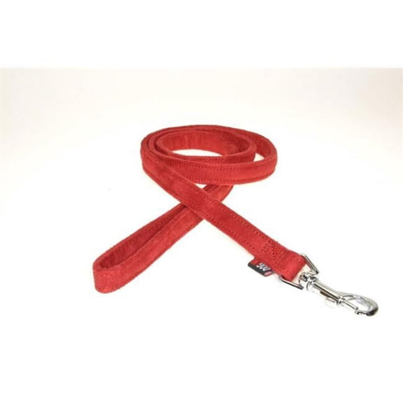 Dogline M8041-3 4 ft. L x 0.63 W in. Comfort Microfiber Dog Leash, Red