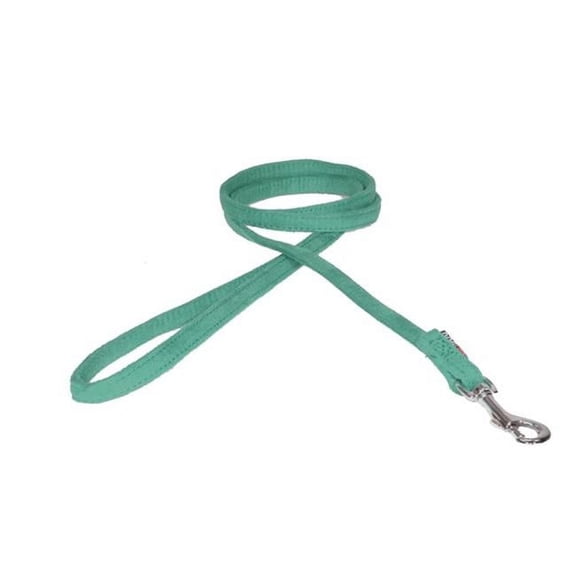 Dogline M8063-23 6 ft. L x 1 W in. Comfort Microfiber Dog Leash, Teal