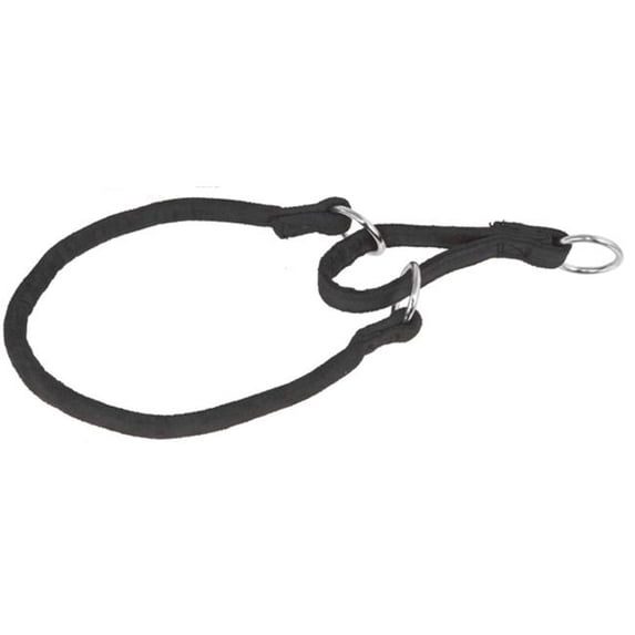 Dogline M8302-1 18 ft. L x 0.33 W in. Comfort Microfiber Round Martingale Collar, Black