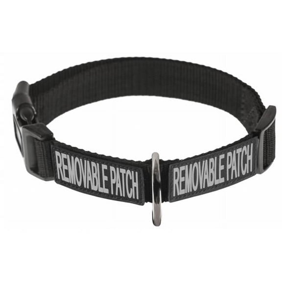 Dogline Omega Nylon Flat Collar + Built-in Hook & Loop Fastener