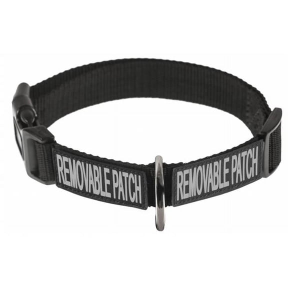 Dogline Omega Nylon Flat Collar + Built-in Hook & Loop Fastener