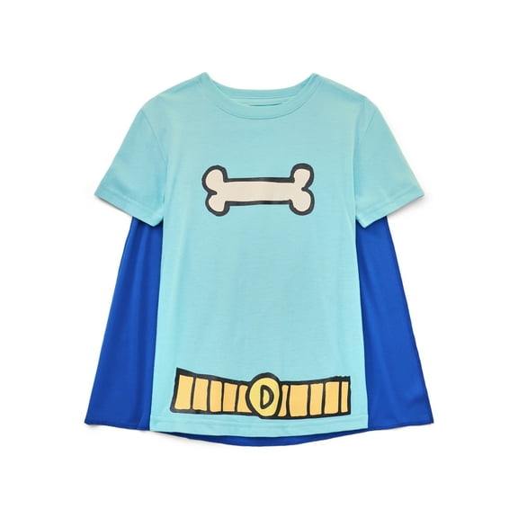 Dogman Boys Costume Cape Short Sleeve T-Shirt, Sizes XS-2XL