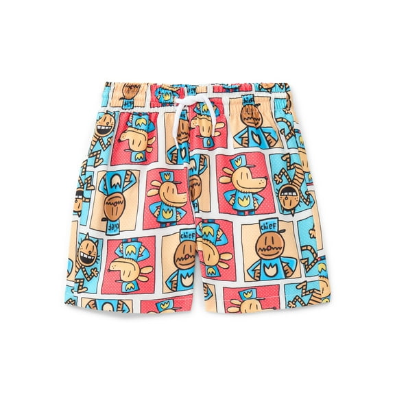 Dog Man Boys' Print Swim Shorts, Sizes XS-XL