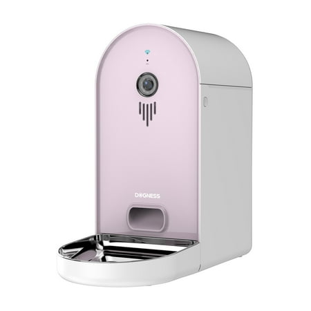 Dogness Automatic WiFi Dog/Cat Smart Camera Feeder - 6.5 Lbs. Large Capacity, App Control Food Dispenser with WiFi, Portion Control, Voice Recording, Timer Programmable - Pink