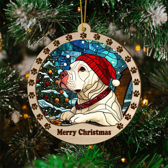 Dogo Argentino Christmas Tree Dog Ornament, Dogo Argentino Dog Christmas, Dogo Argentino Dog SunCatcher ,Christmas Decoration, Christmas Keepsake