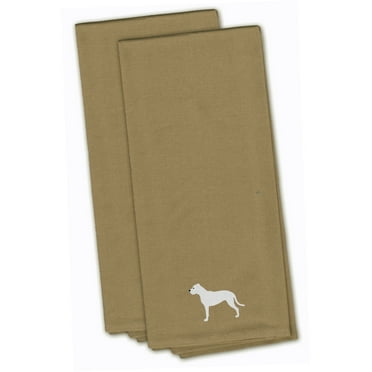 Dogo Argentino Tan Embroidered Towel Set of 2