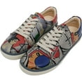 thumbnail image 1 of Dogo Vegan Leather Sneakers for Women - Handmade and Unique Fashion Sneakers for Women, Cubic Faces Design, Size 9, 1 of 5