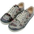 thumbnail image 1 of Dogo Vegan Leather Sneakers for Women - Handmade and Unique Fashion Sneakers for Women, Queen of Meows Design, Size 5, 1 of 5