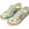 thumbnail image 1 of Dogo Vegan Leather Sneakers for Women - Handmade and Unique Fashion Sneakers for Women, Sleeping Dogs Design, Size 6, 1 of 5