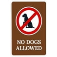 thumbnail image 1 of No Dogs Allowed With Dog Graphic Warning Sign, Wildlife Security Metal Signs for Outdoor Indoor Road Yard Garage Home Business Street Wall Safety Caution Custom Decor 8 x 12 Inch, 1 of 4