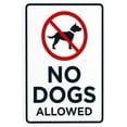 thumbnail image 1 of No Dogs Allowed Sign With Graphic Warning,Prohibition Security Metal Signs for Busines Home Outdoor Indoor Road Yard Garage Street Wall Caution Decor 8 x 12 Inch, 1 of 4