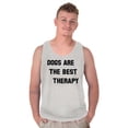 thumbnail image 1 of Dogs Are Best Therapy Funny Pet Joke Tank Top T Shirts Men Women Brisco Brands M, 1 of 6